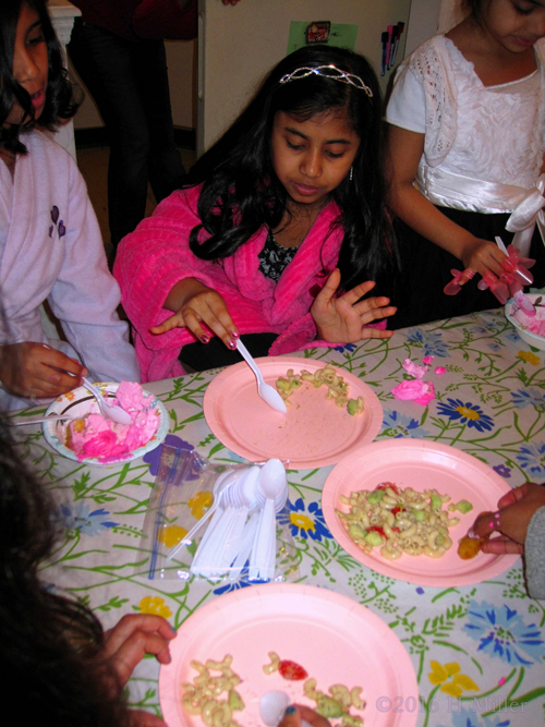 The Birthday Girl Eating. The Birthday Girl Eating.