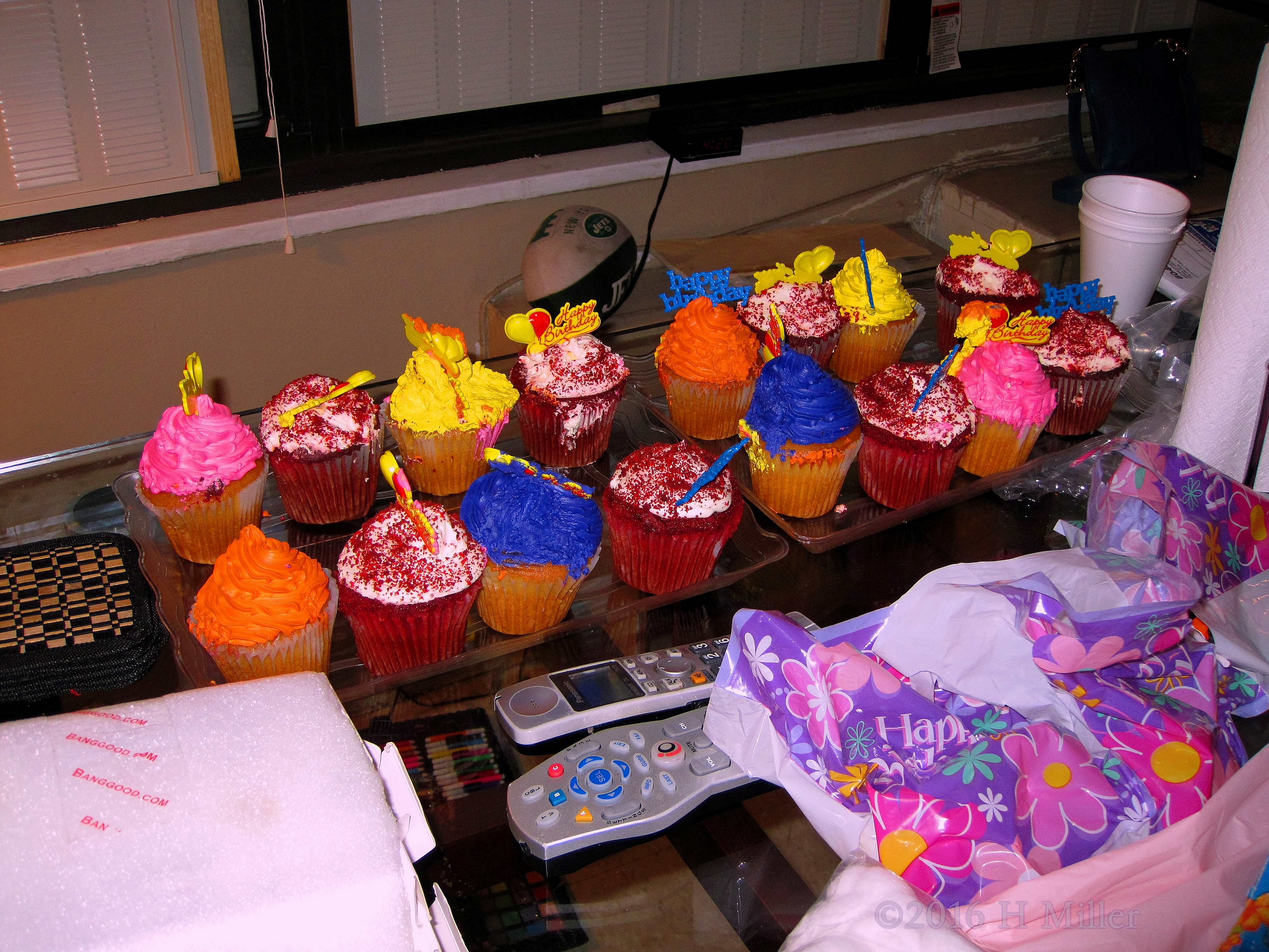 Cute Birthday Spa Cupcakes