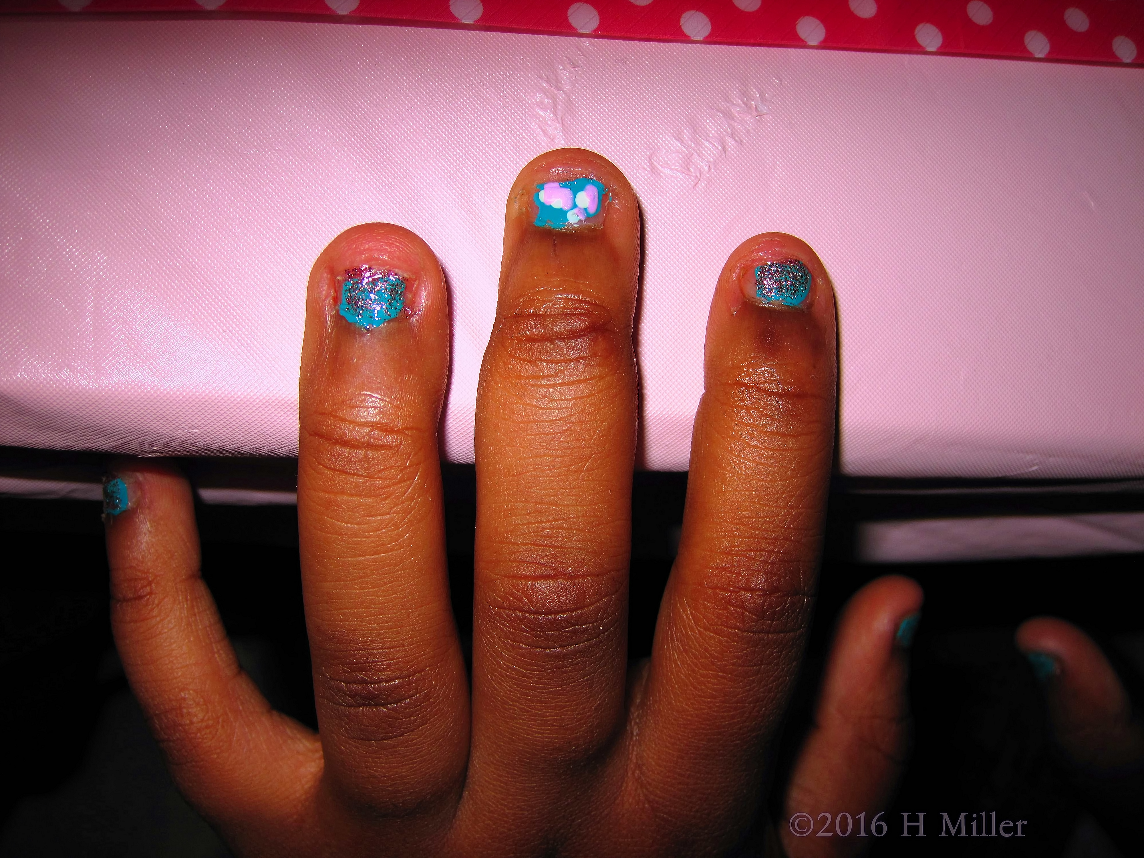 Cute Sparkly Blue Mini Mani Cute Sparkly Blue Mini Mani