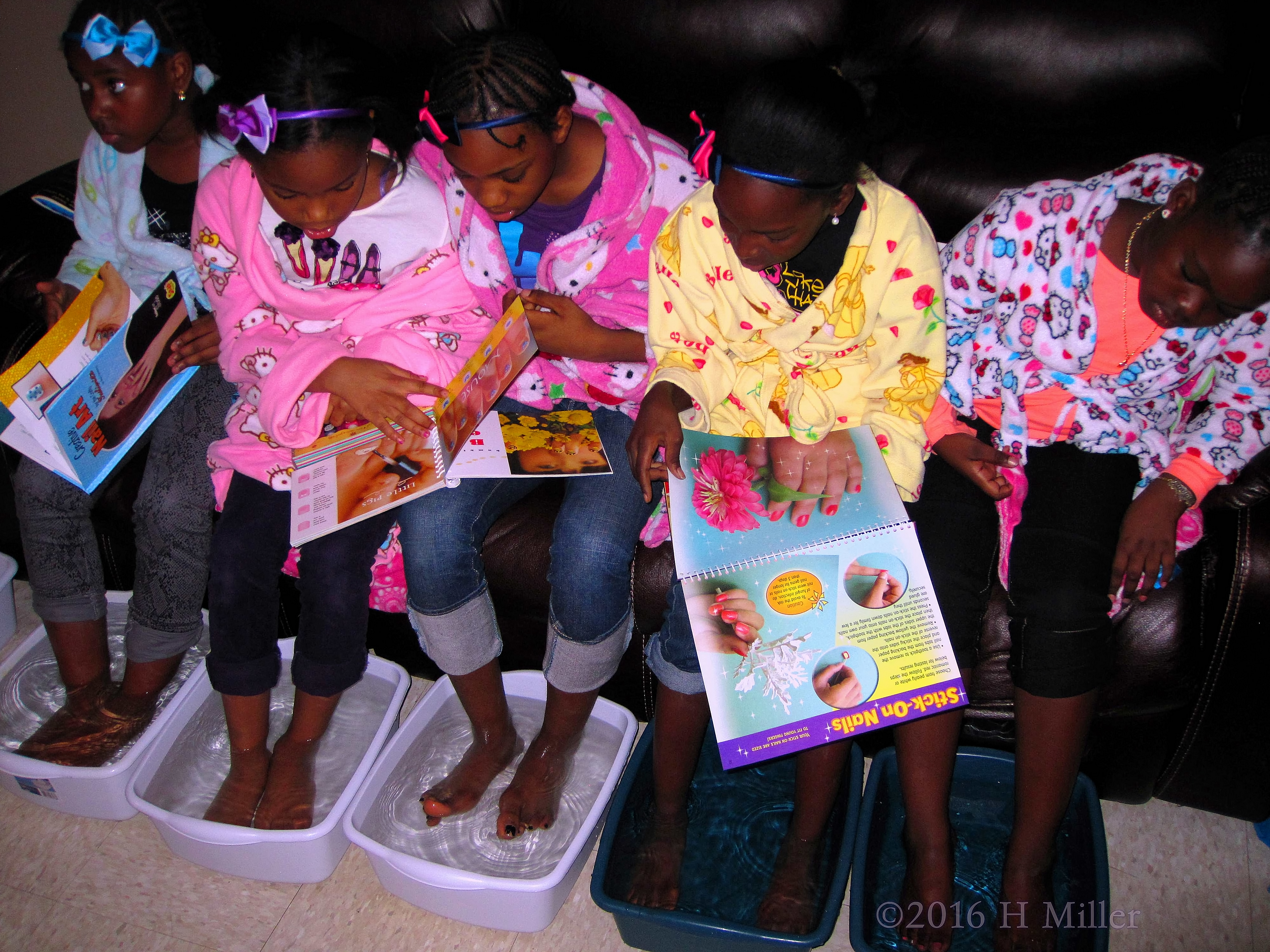 Looking At Nail Art During Pedicures Looking At Nail Art During Pedicures