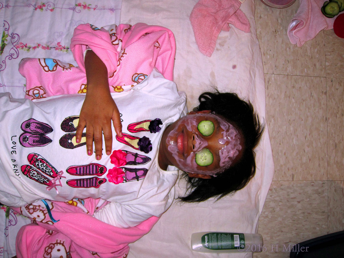 Chilling Out In A Strawberry Kids Facial