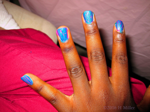 Cute Blue Girls Mini Mani Cute Blue Girls Mini Mani