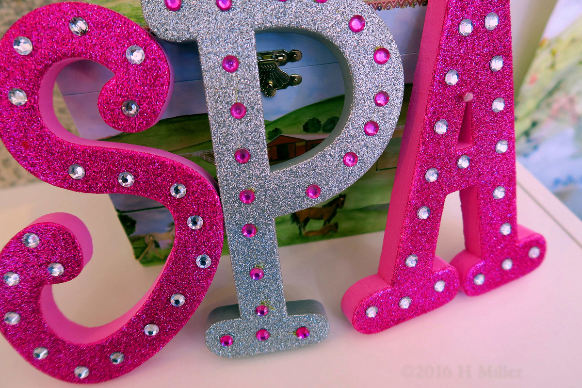 Beautiful Jeweled Spa Letters. 