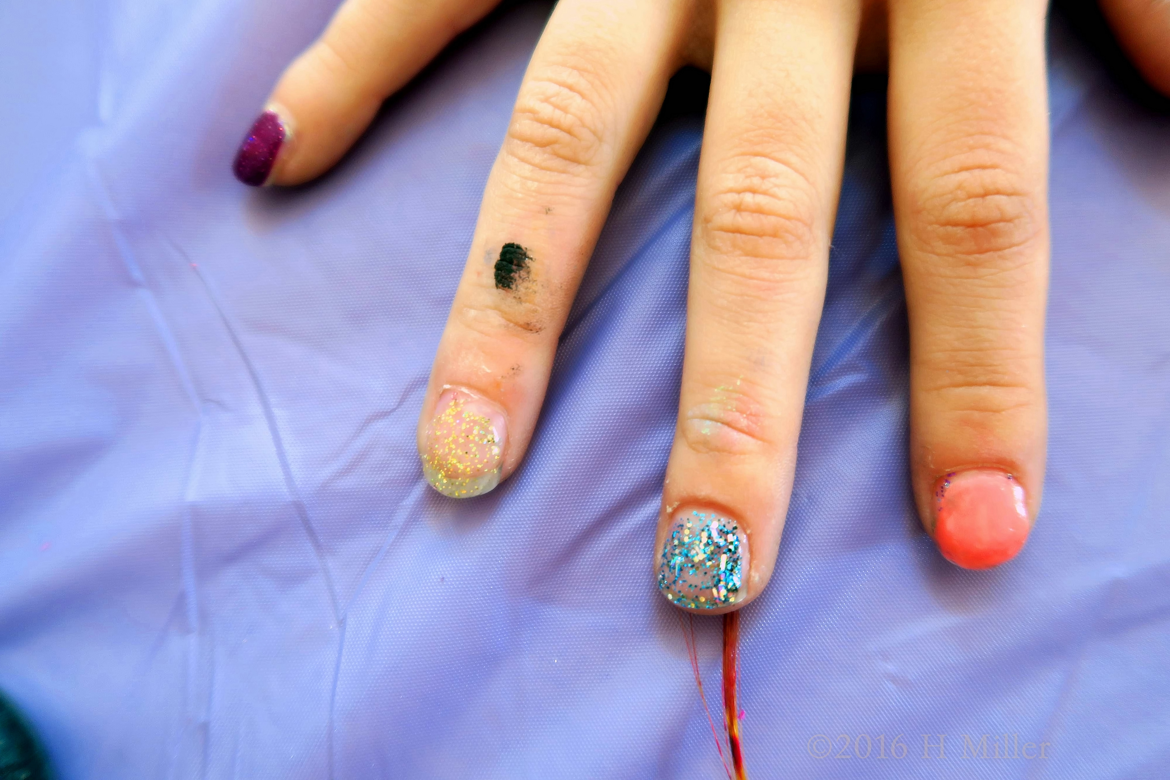 Alternating Kids Nail Designs A Different One For Each Nail! 