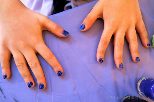 Blue On Blue Looks Just Like The Ocean On This Kids Mani Blue On Blue Looks Just Like The Ocean On This Kids Mani