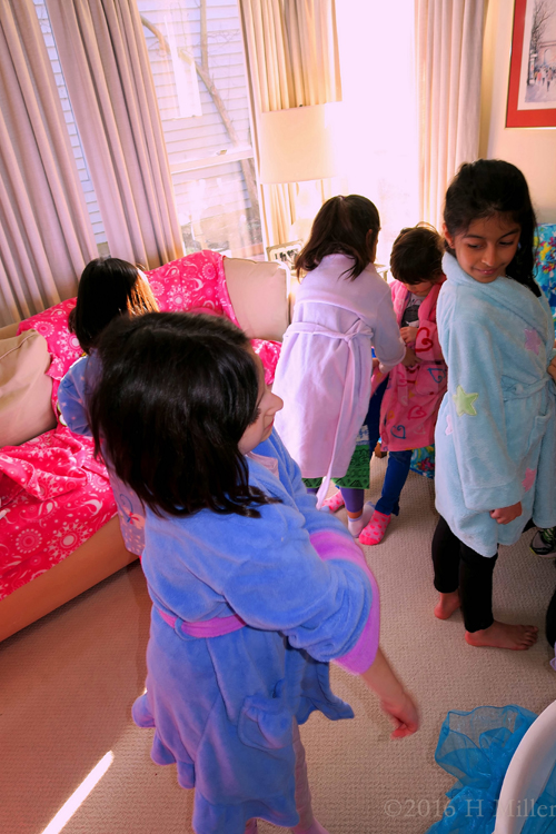 Checking Out Each Other's Kids Robe Choices Checking Out Each Other's Kids Robe Choices