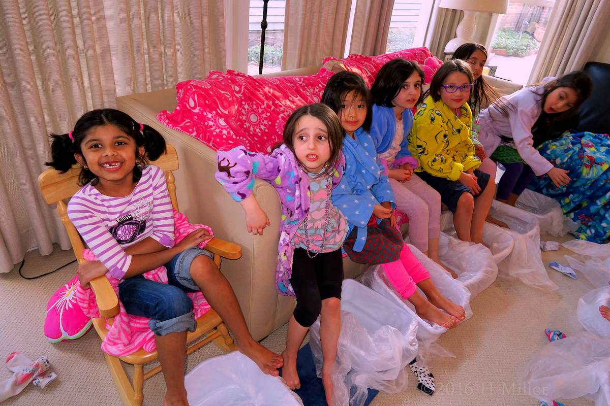 Smiling For The Camera While Having A Mini Pedi Footsoak 