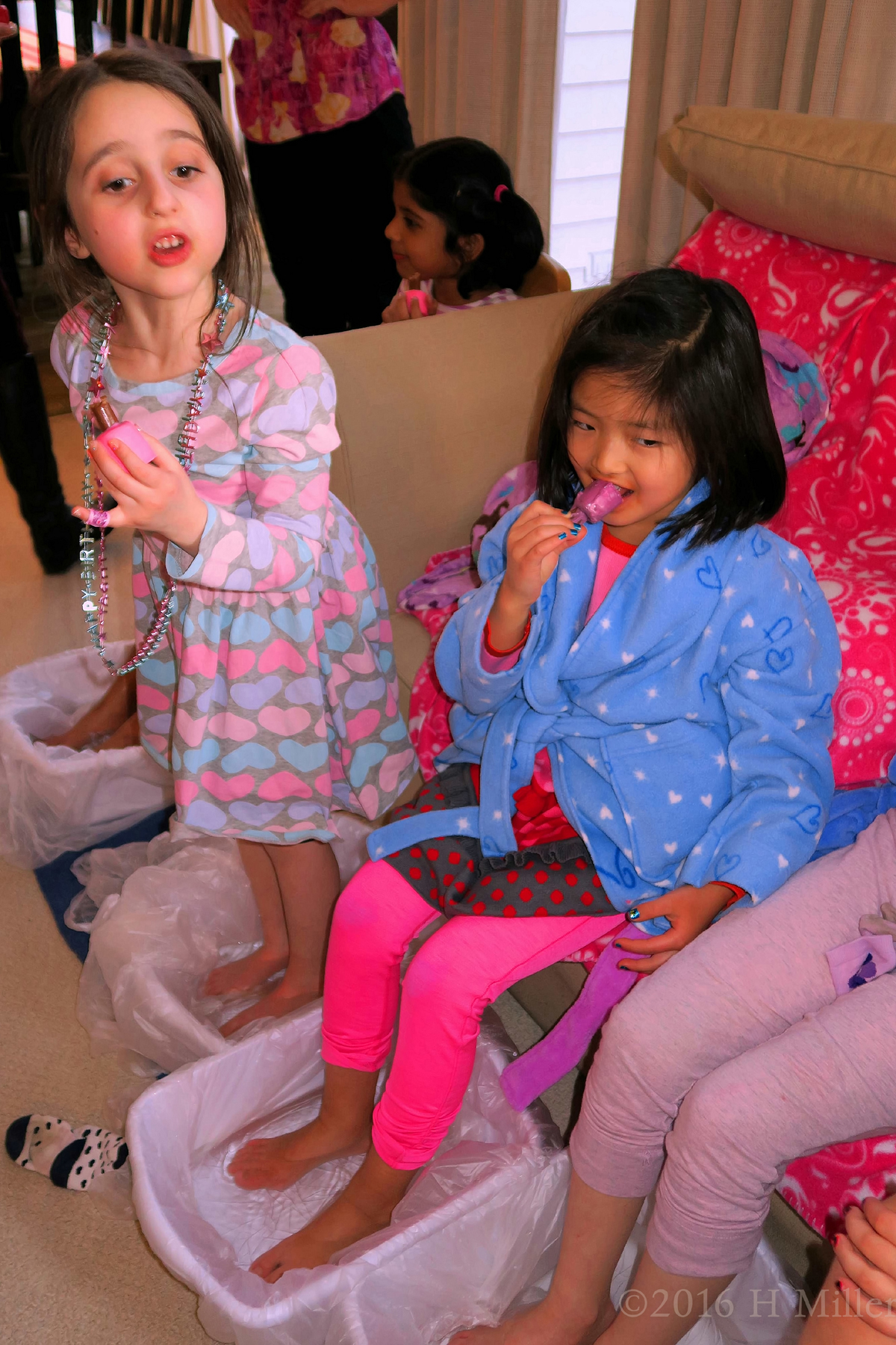 Waiting Her Turn To Try The Nail Polish Bites During The Kids Pedi 