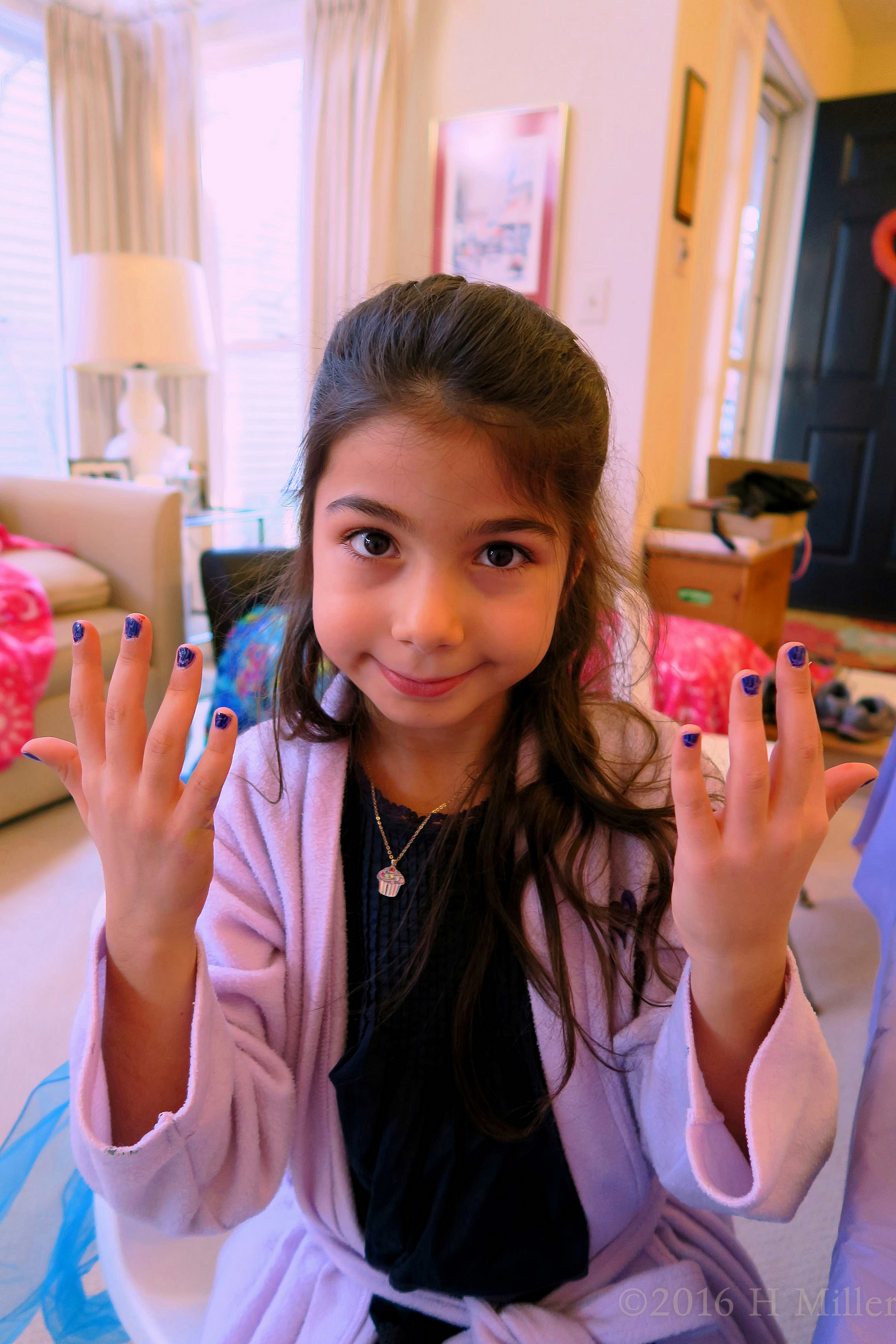 Happy With Her Kids Manicure!