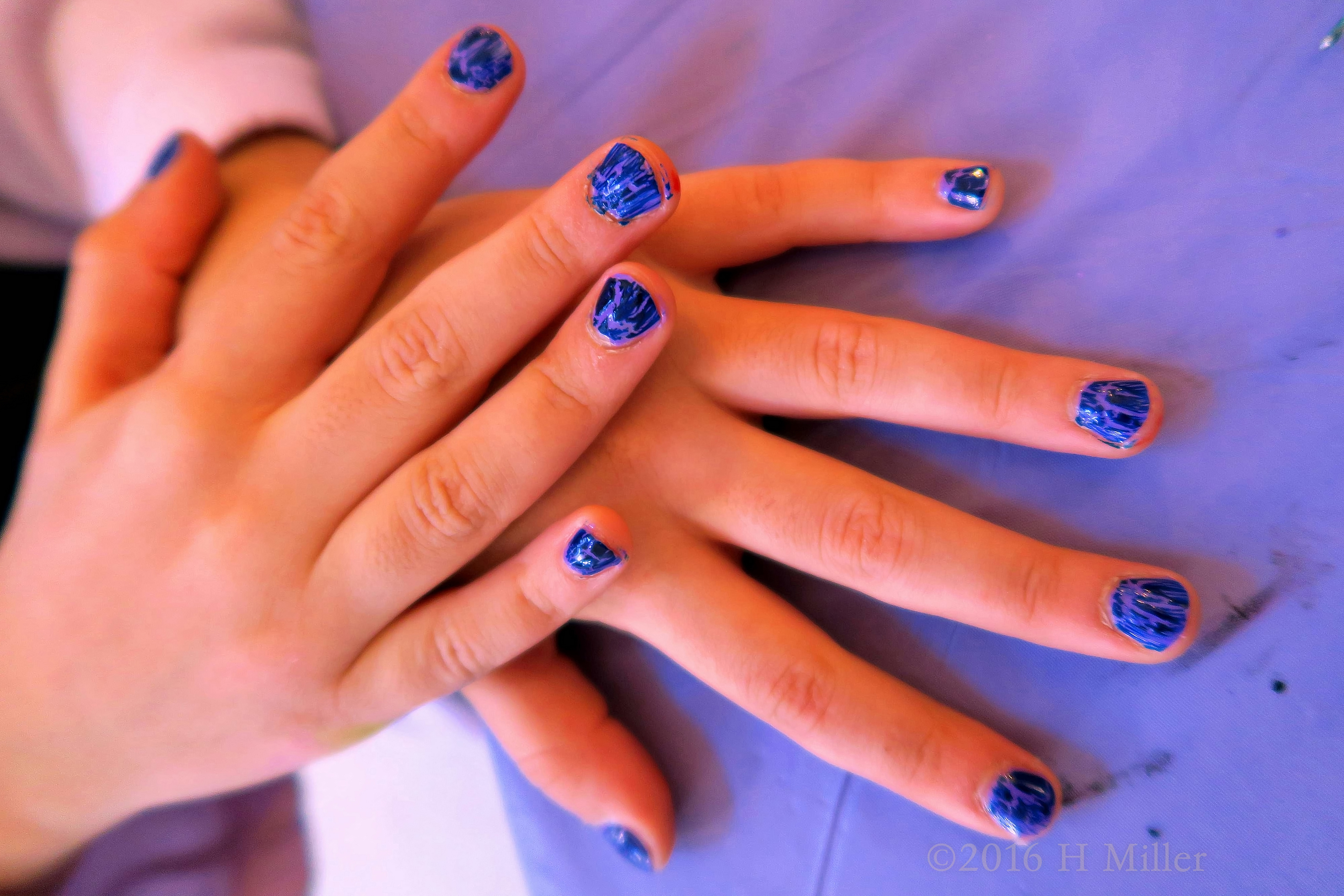 Lovely Crackle Purple Kids Mani Lovely Crackle Purple Kids Mani