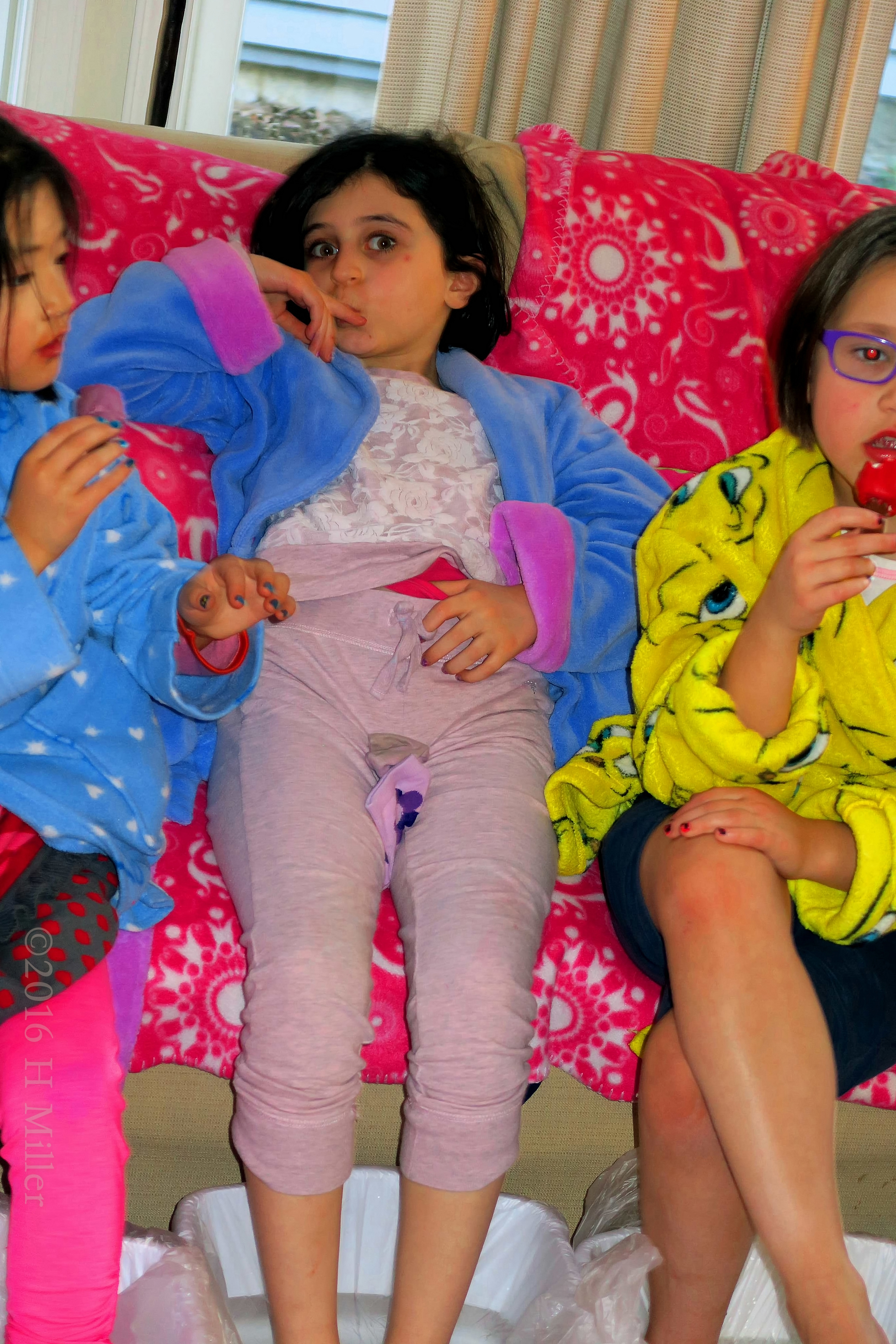 She's Talking With Her Friend During Kids Pedis She's Talking With Her Friend During Kids Pedis