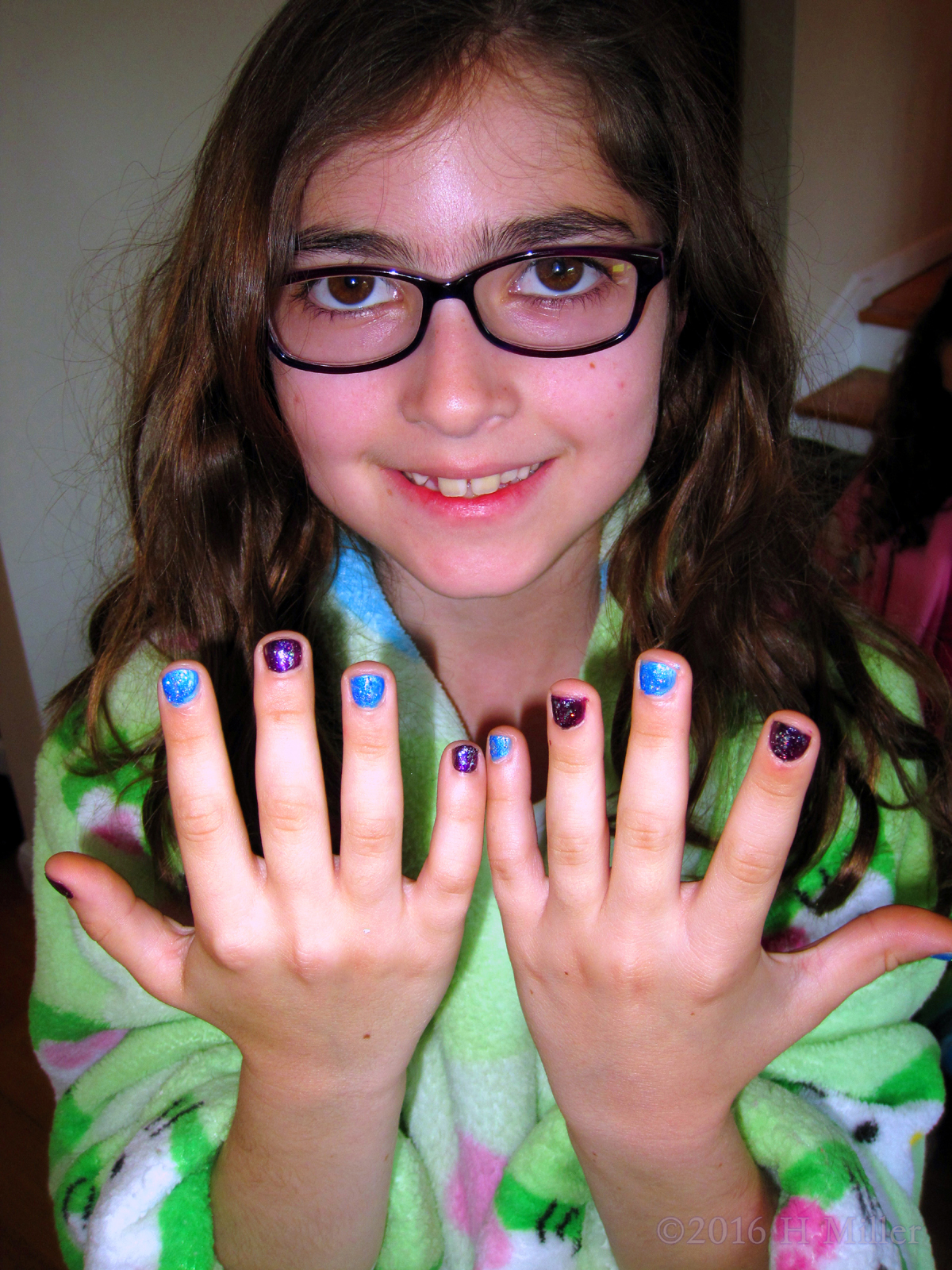 Awesome Purple And Blue Mini Manicure 