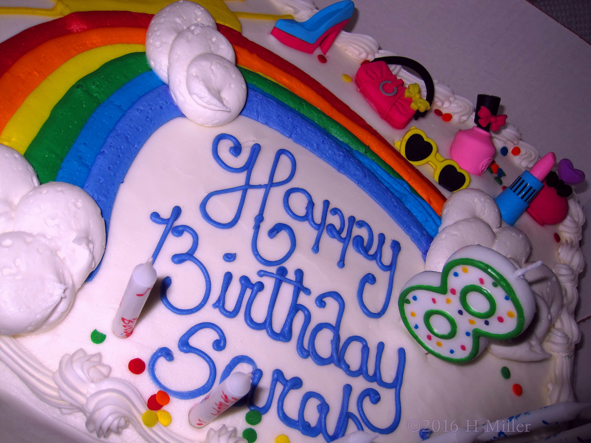 Sarah's Rainbow And Spa Birthday Cake 