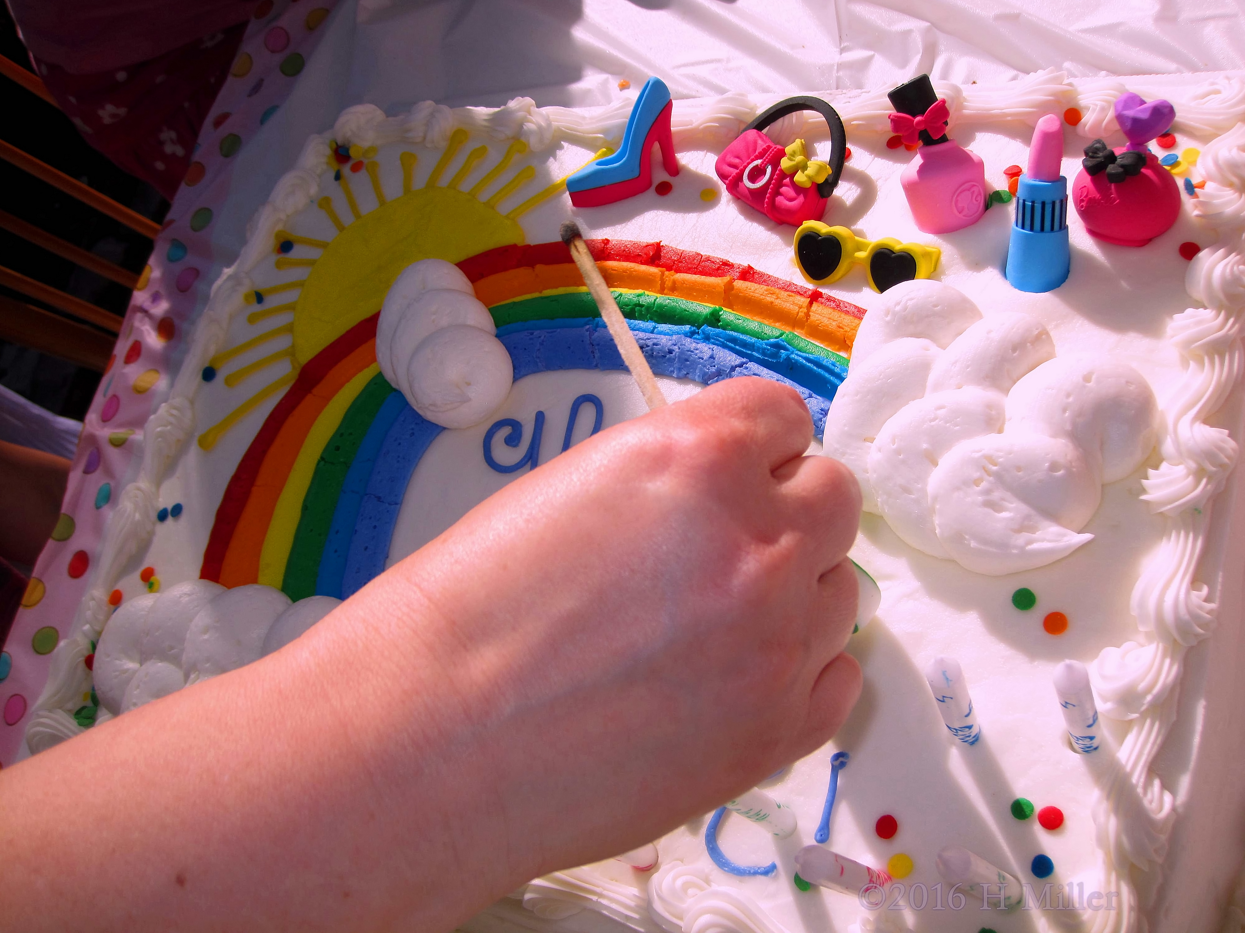 Putting A Candle On The Cake 