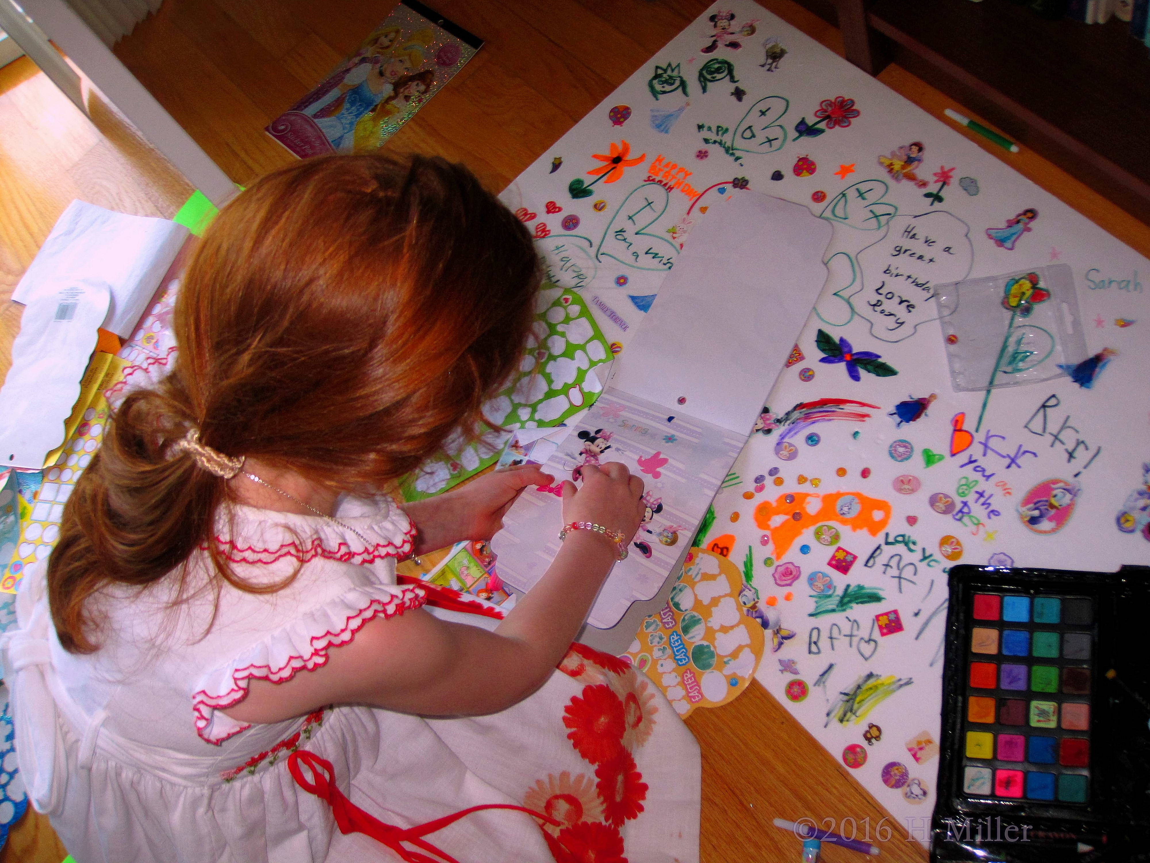 Working On The Birthday Card Working On The Birthday Card