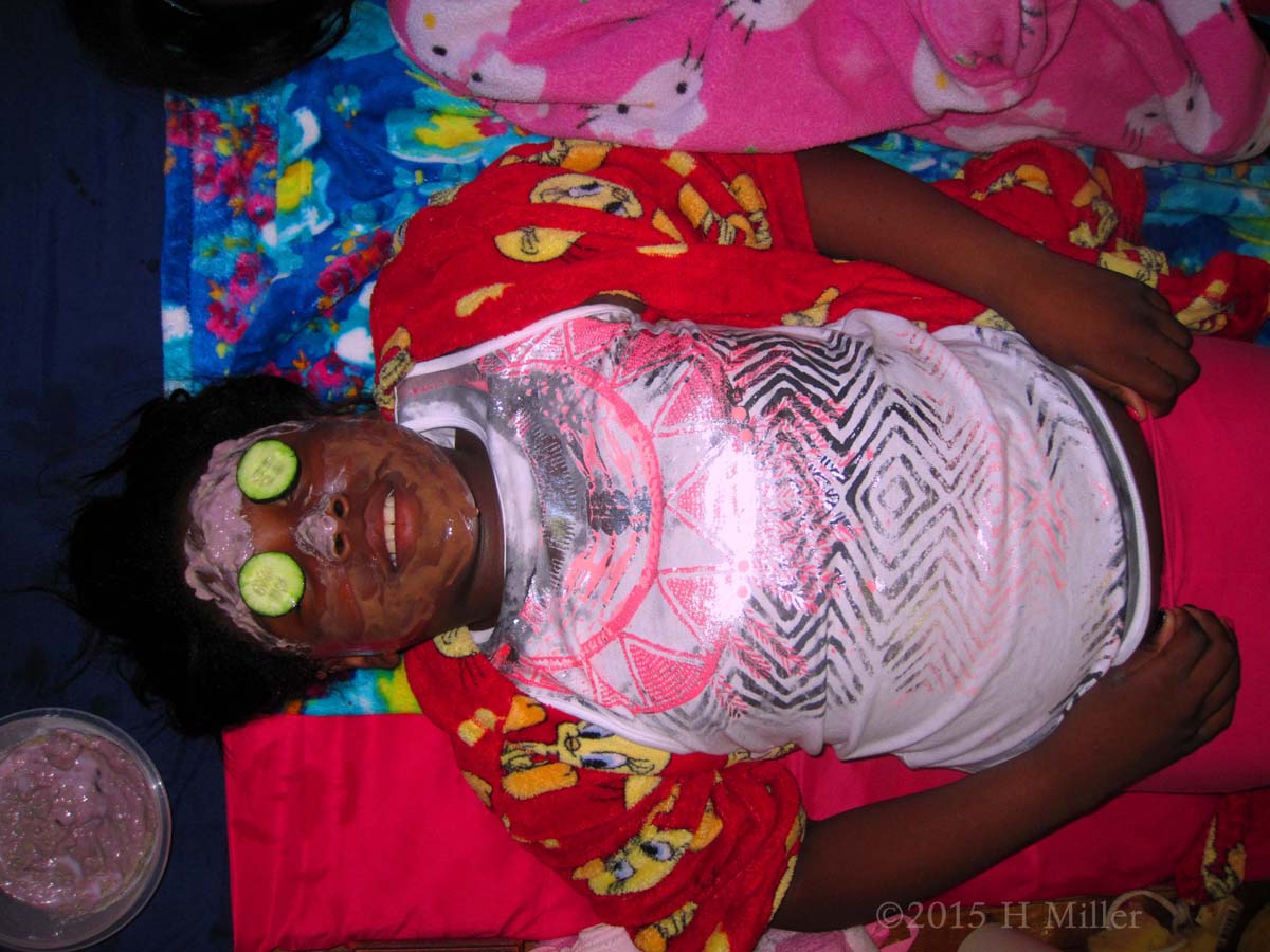 Cucumbers On The Eyes For The Birthday Girl