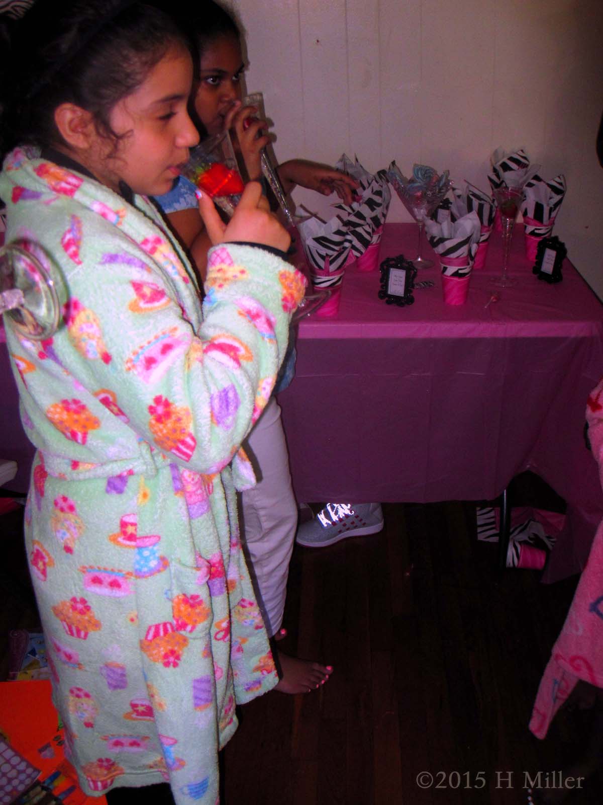 Everyone Says A Sparkly Apple Cider Toast To The Birthday Girl 