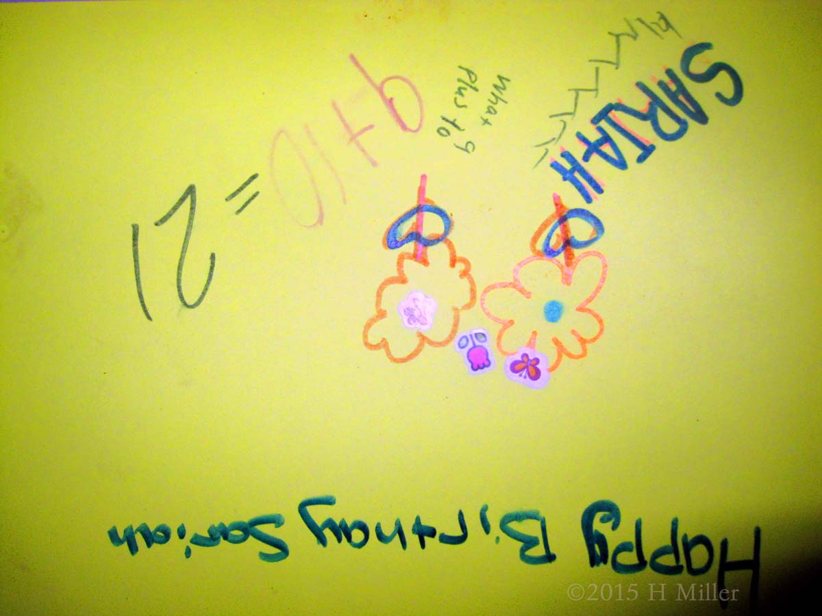 The Birthday Card For Sariah With Special Messages For Her Friend 
