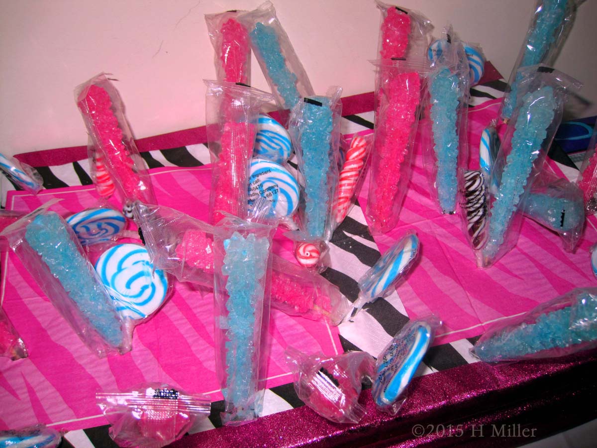 The Candy And Treats Table At The Girls Spa 