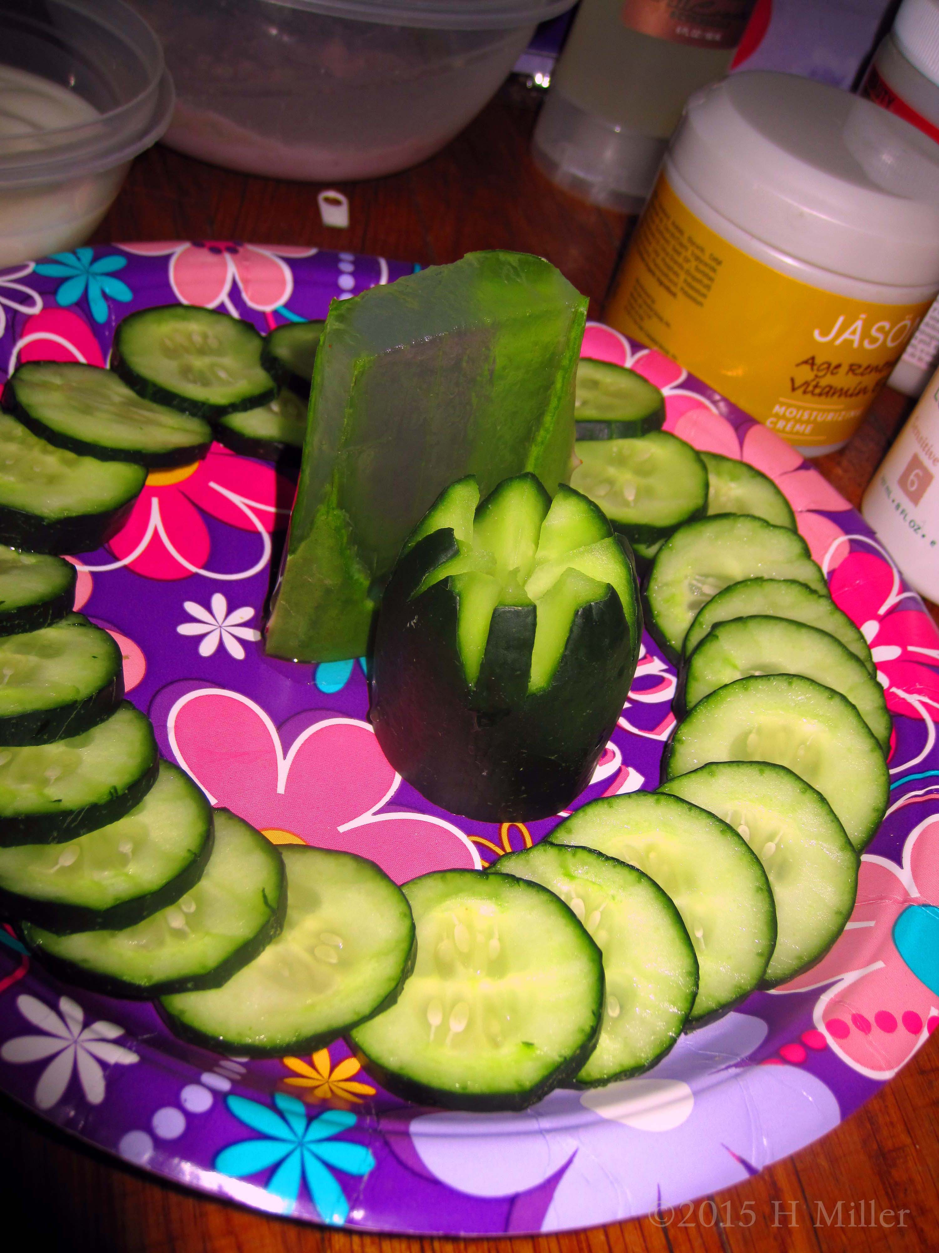 Super Close Up Of The Cucumbers For The Kids Facial Super Close Up Of The Cucumbers For The Kids Facial
