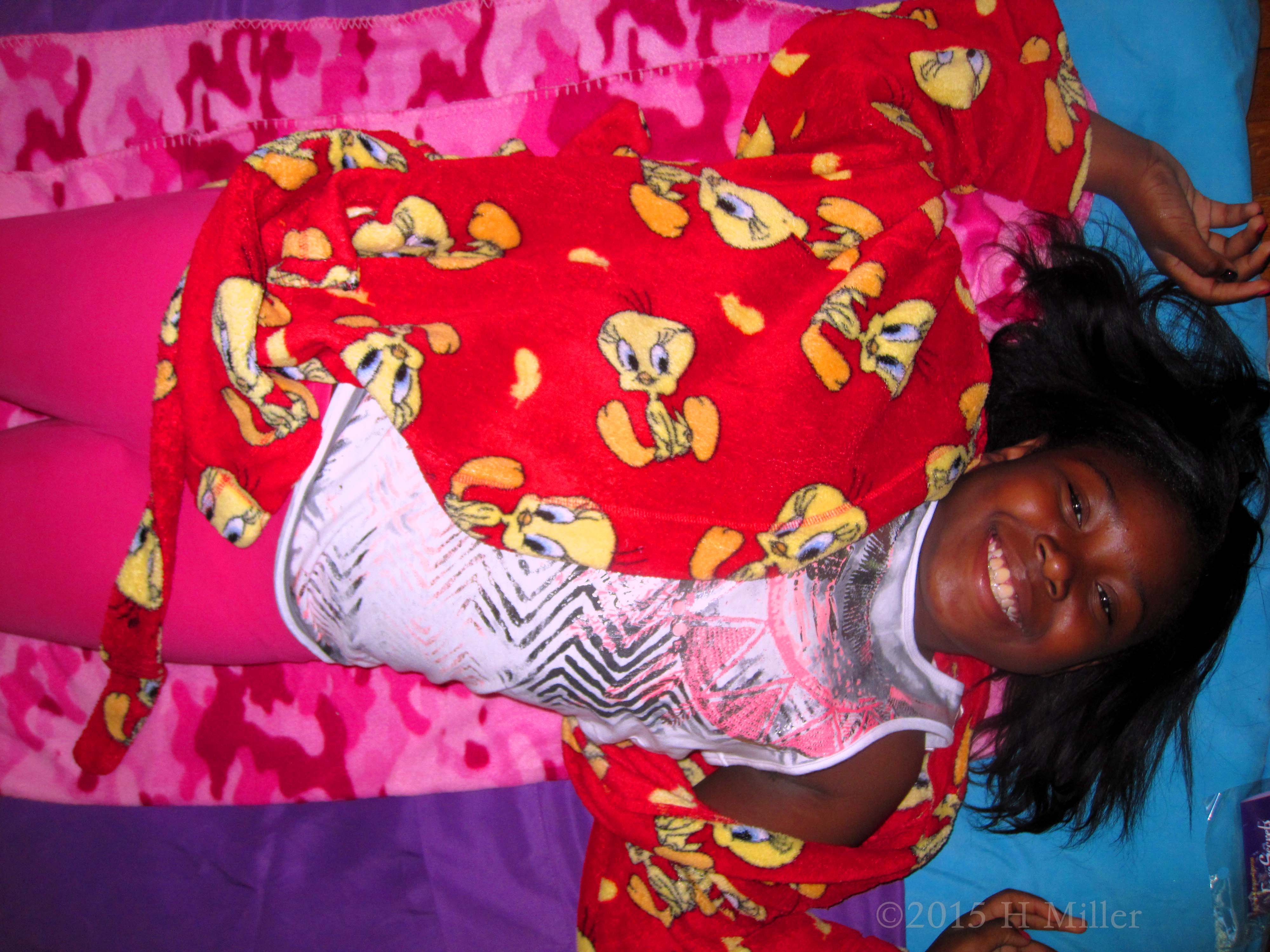 The Birthday Girl Is Excited Before Her Facial The Birthday Girl Is Excited Before Her Facial