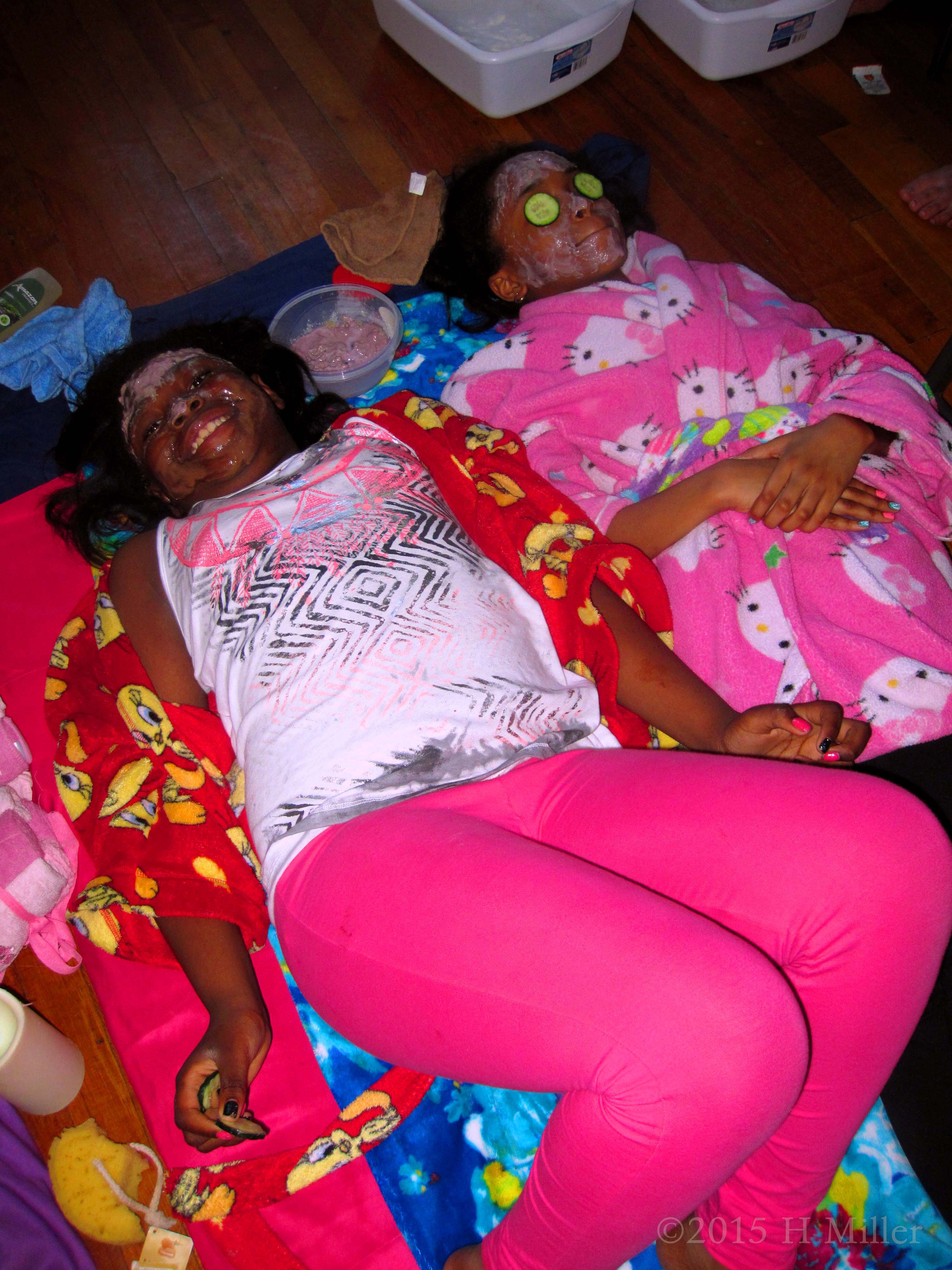 The Birthday Girl And Her Friend Getting Their Facial The Birthday Girl And Her Friend Getting Their Facial