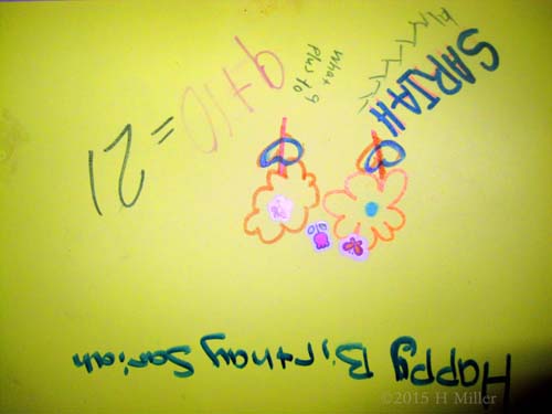 The Birthday Card For Sariah With Special Messages For Her Friend