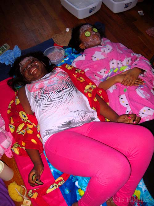 The Birthday Girl And Her Friend Getting Their Facial