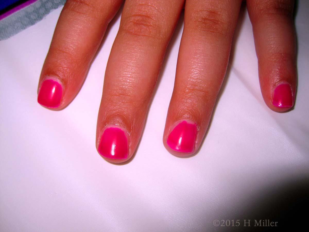 This Is Her Other Hand With Such Pretty Pink Polish 
