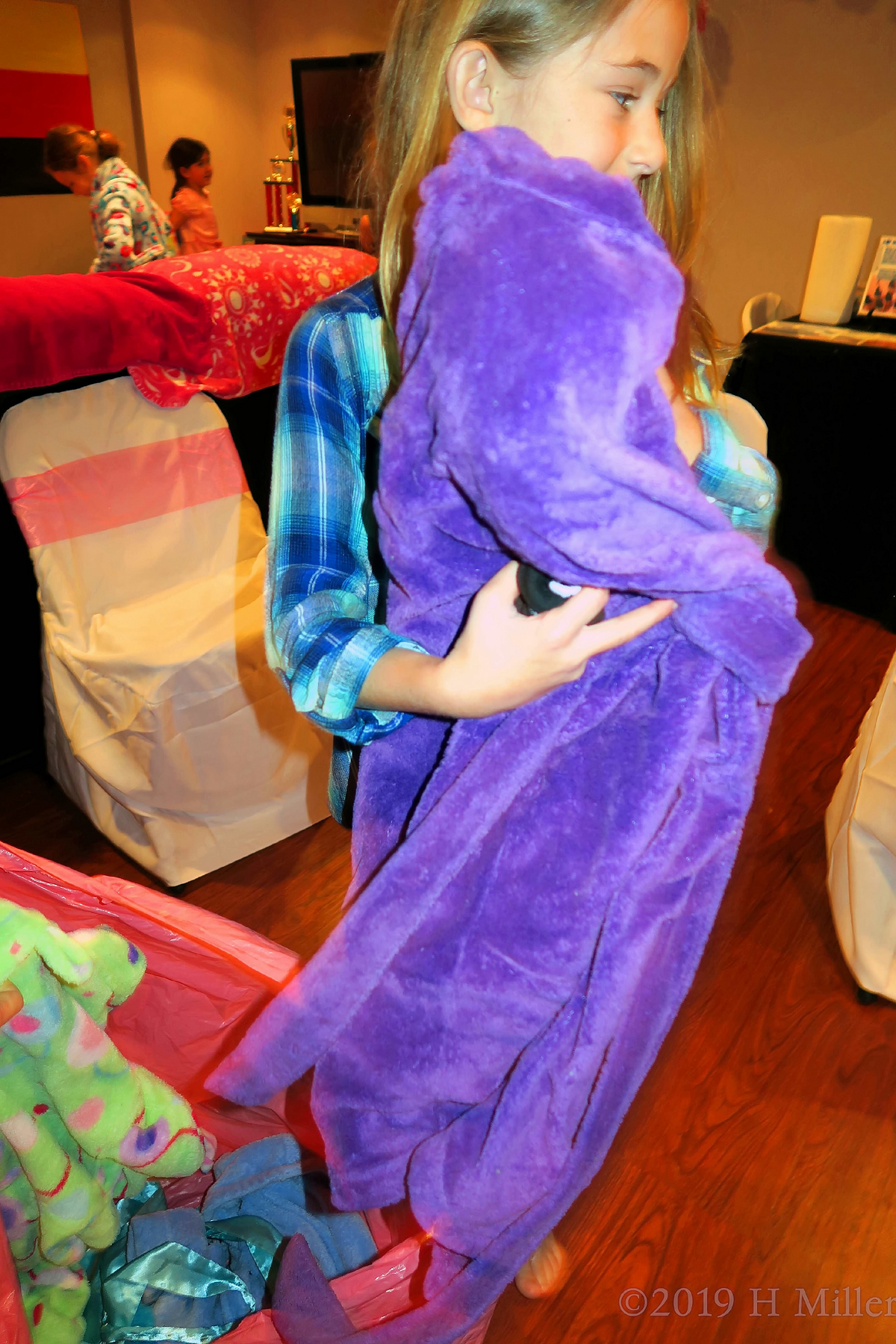 A Cute Purple Spa Robe For Kids 