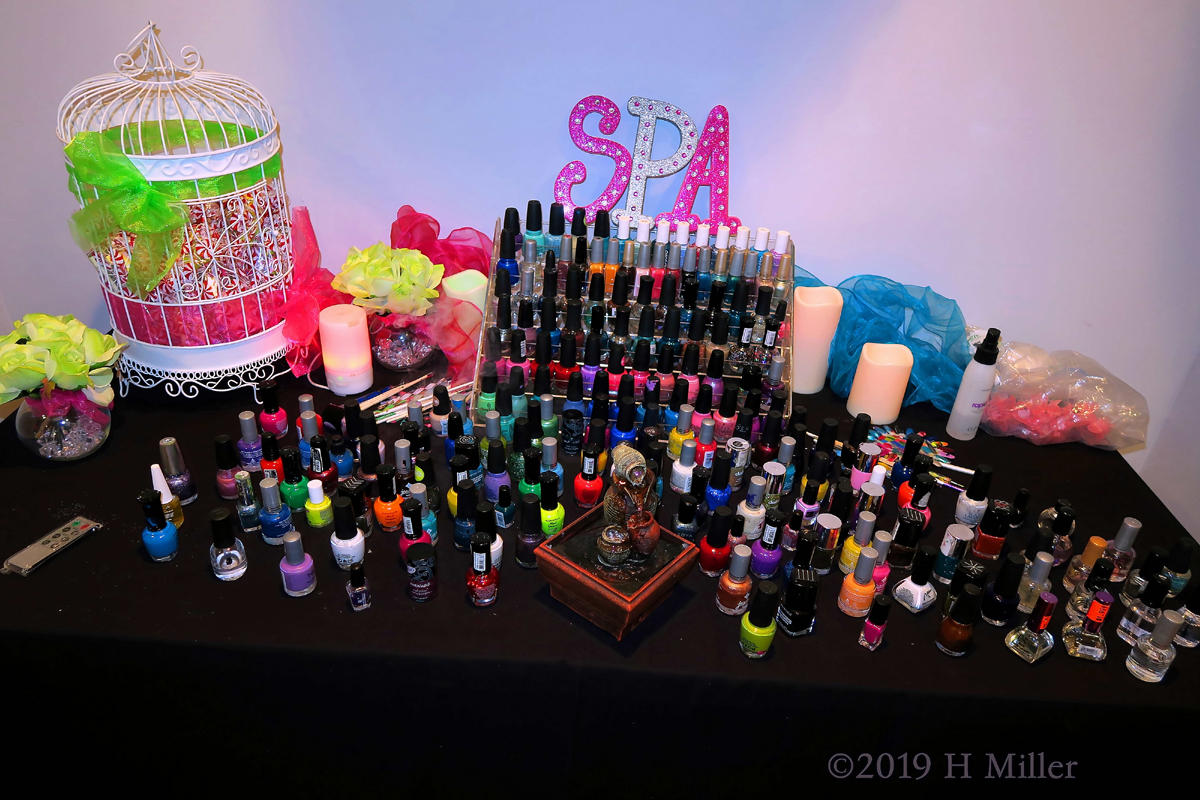 So Many Beautiful Polishes Are Nicely Organized At The Nail Spa