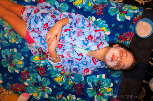 She Is Having A Great Time At The Kids Facial Duing The Spa Party She Is Having A Great Time At The Kids Facial Duing The Spa Party