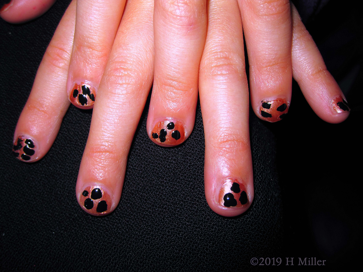 Wow Leopard Print Kids Nail Art!