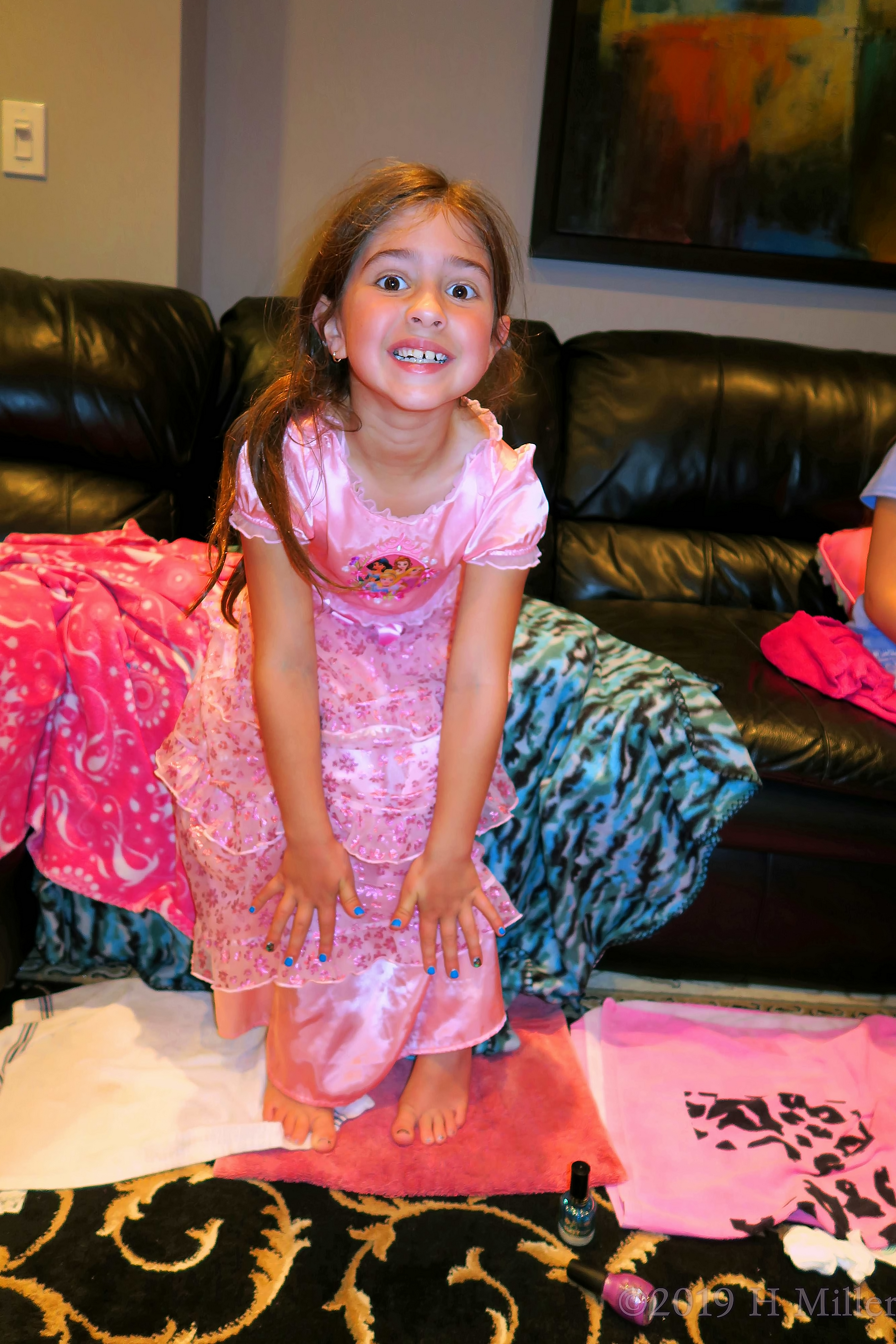 Look At My Beautiful Blue Kids Mani! Look At My Beautiful Blue Kids Mani!