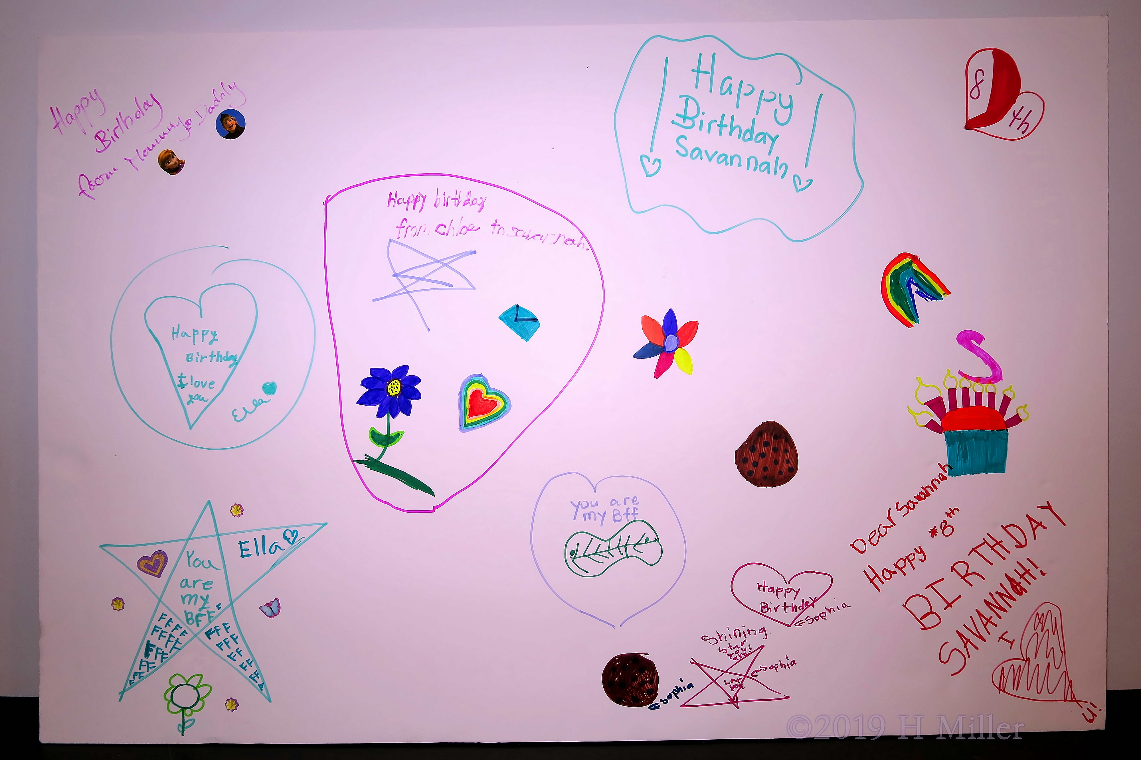 What A Cute Spa Birthday Card Decorated By Savannah's Friends! What A Cute Spa Birthday Card Decorated By Savannah's Friends!