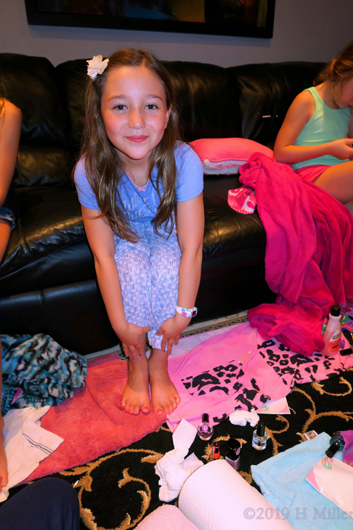 Happy Girl At The Home Spa Party Happy Girl At The Home Spa Party