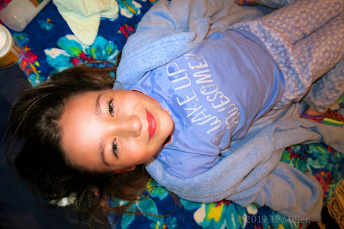 Smiling Girl Before Kids Facials At The Kids Birthday Part Smiling Girl Before Kids Facials At The Kids Birthday Part