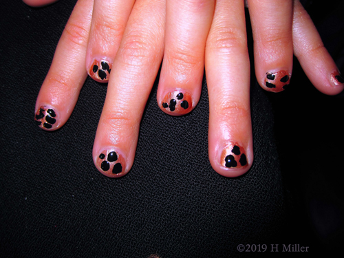 What A Cute Animal Spot Nail Design On This Guest's Kids Manicure What A Cute Animal Spot Nail Design On This Guest's Kids Manicure