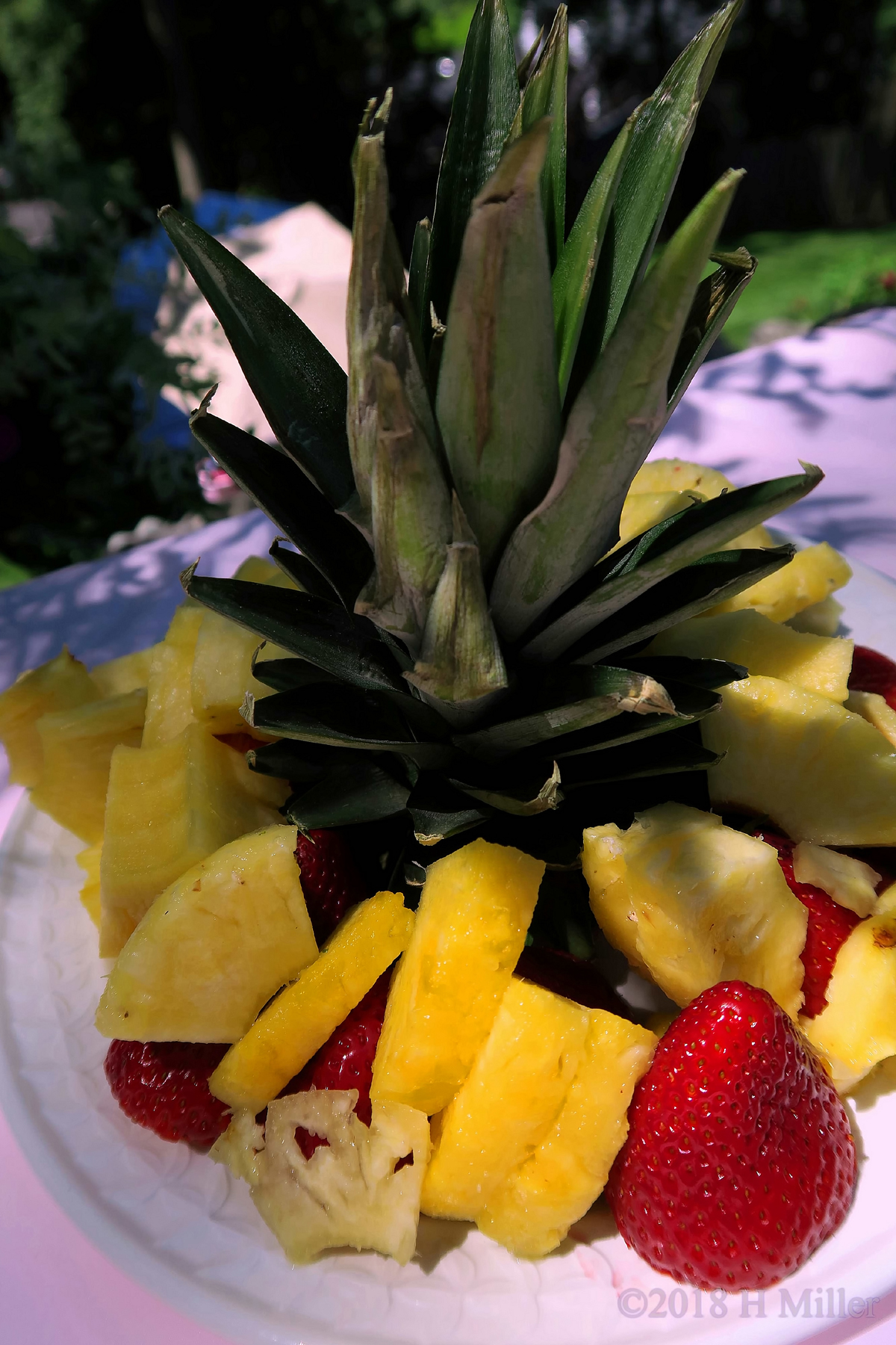 Pineapple And Strawberries For Guests 