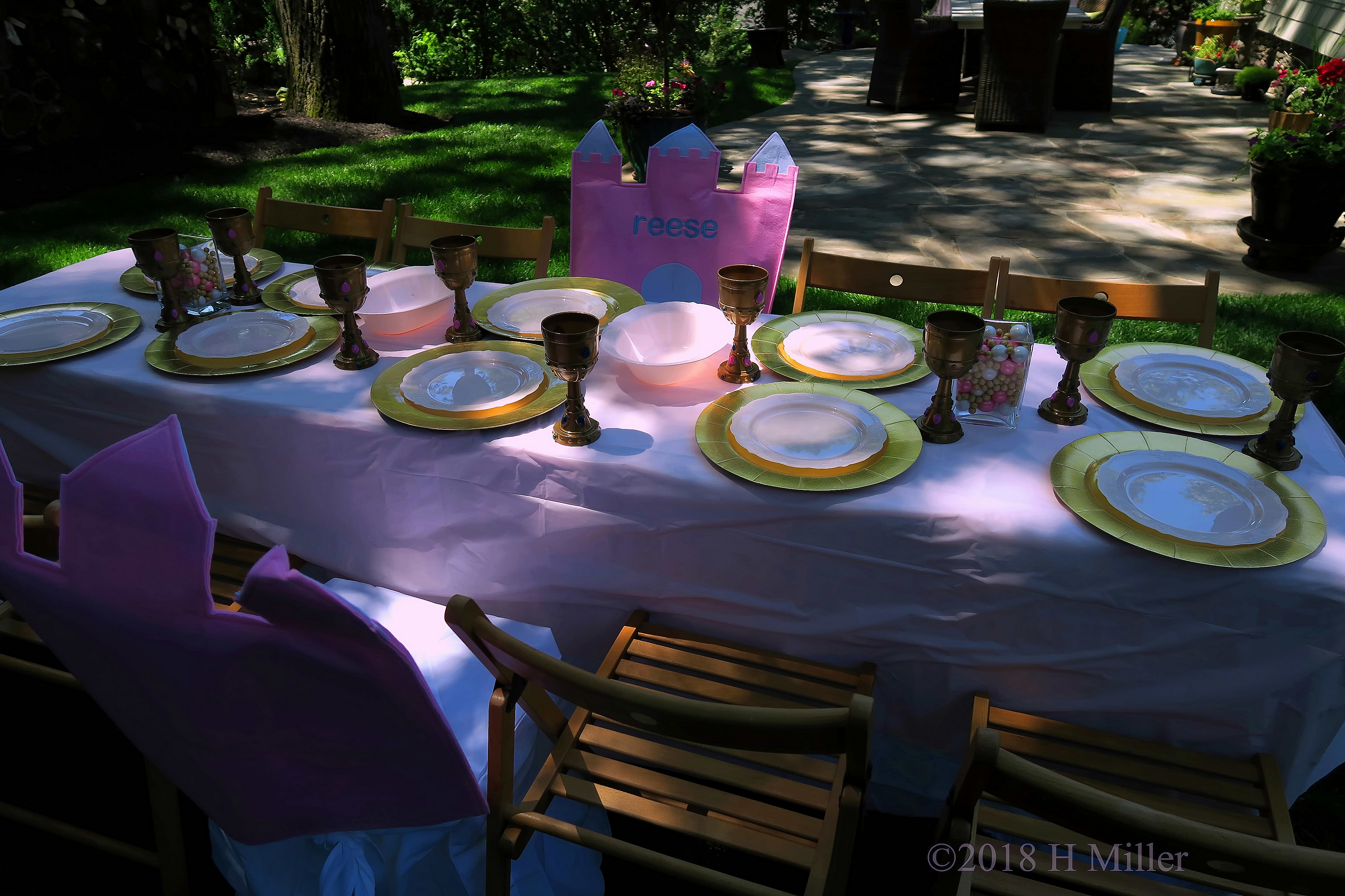 Princess Birthday Girl Table Setup 