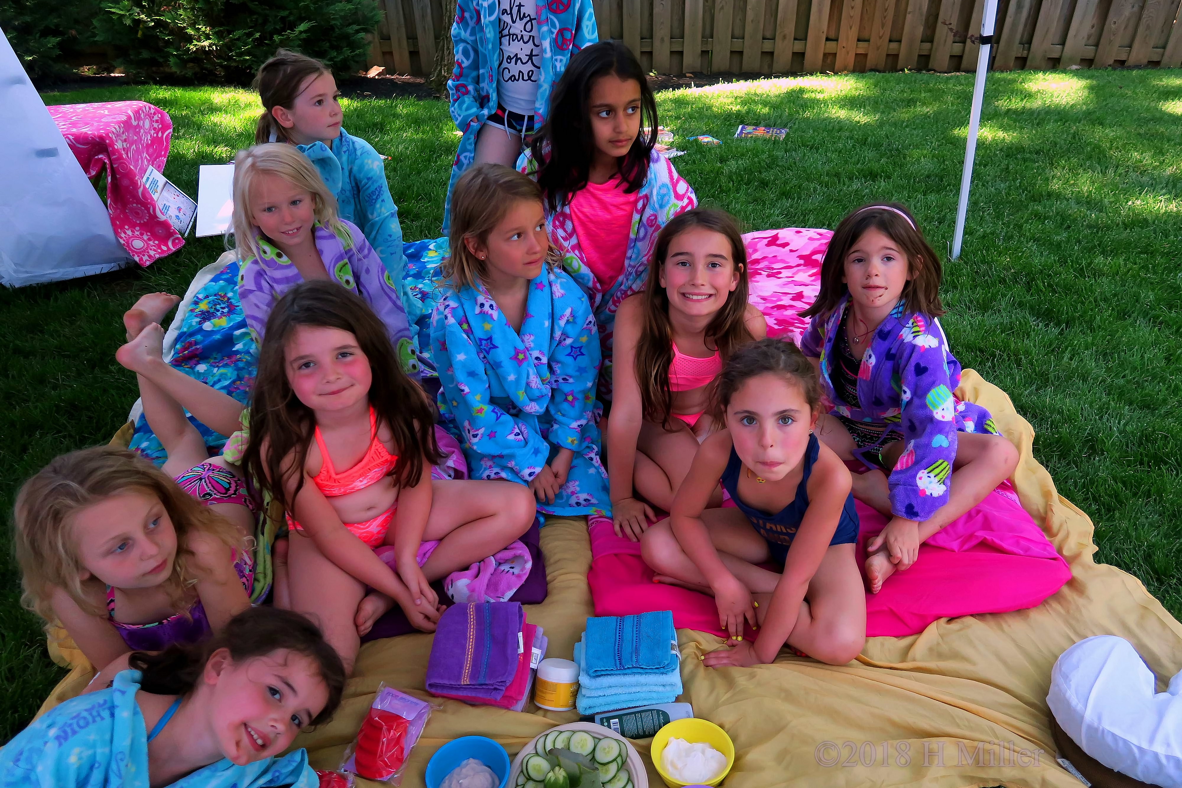 Take 2 Of The Smiling Kids Spa Party Group Photo Take 2 Of The Smiling Kids Spa Party Group Photo