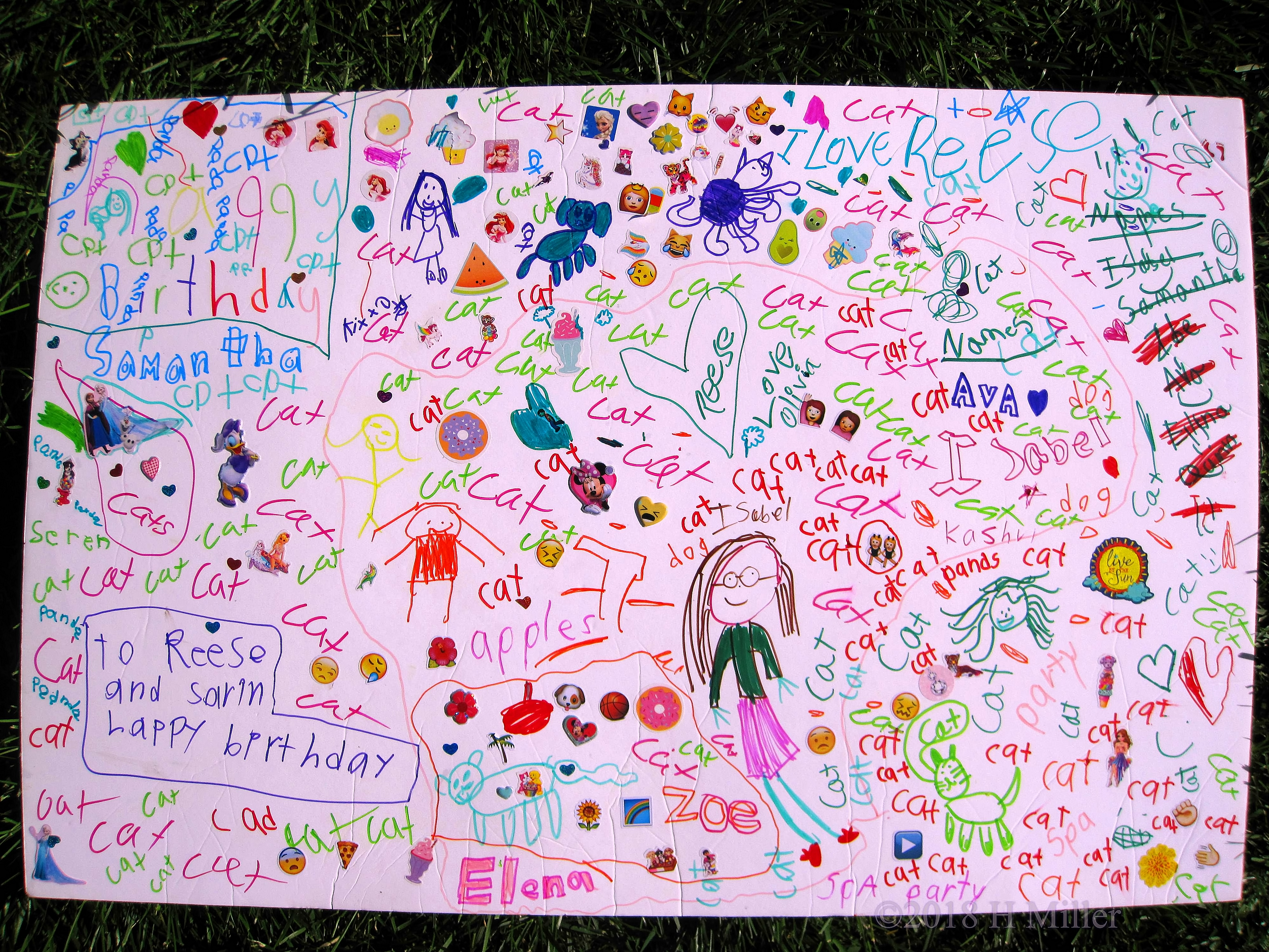 We Are Drawing Birthday Messages And Creations On The Spa Birthday Card! We Are Drawing Birthday Messages And Creations On The Spa Birthday Card!