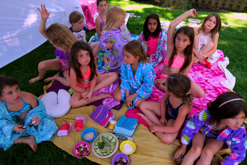 Group Photo Of The Spa Party Girls Making Another Round Of Silly Faces Group Photo Of The Spa Party Girls Making Another Round Of Silly Faces