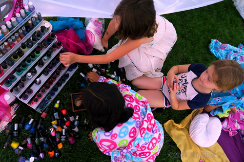 Looking Through All The Colors At The Kids Nail Salon. 