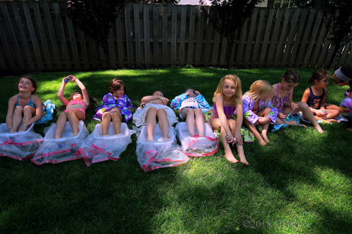 Pampering Girls Pedicure Time 