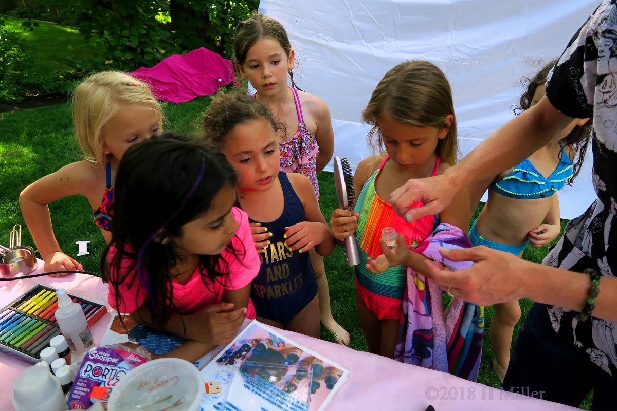 Demonstration Of Making Lip Balm Kids Craft At The Spa Party 1