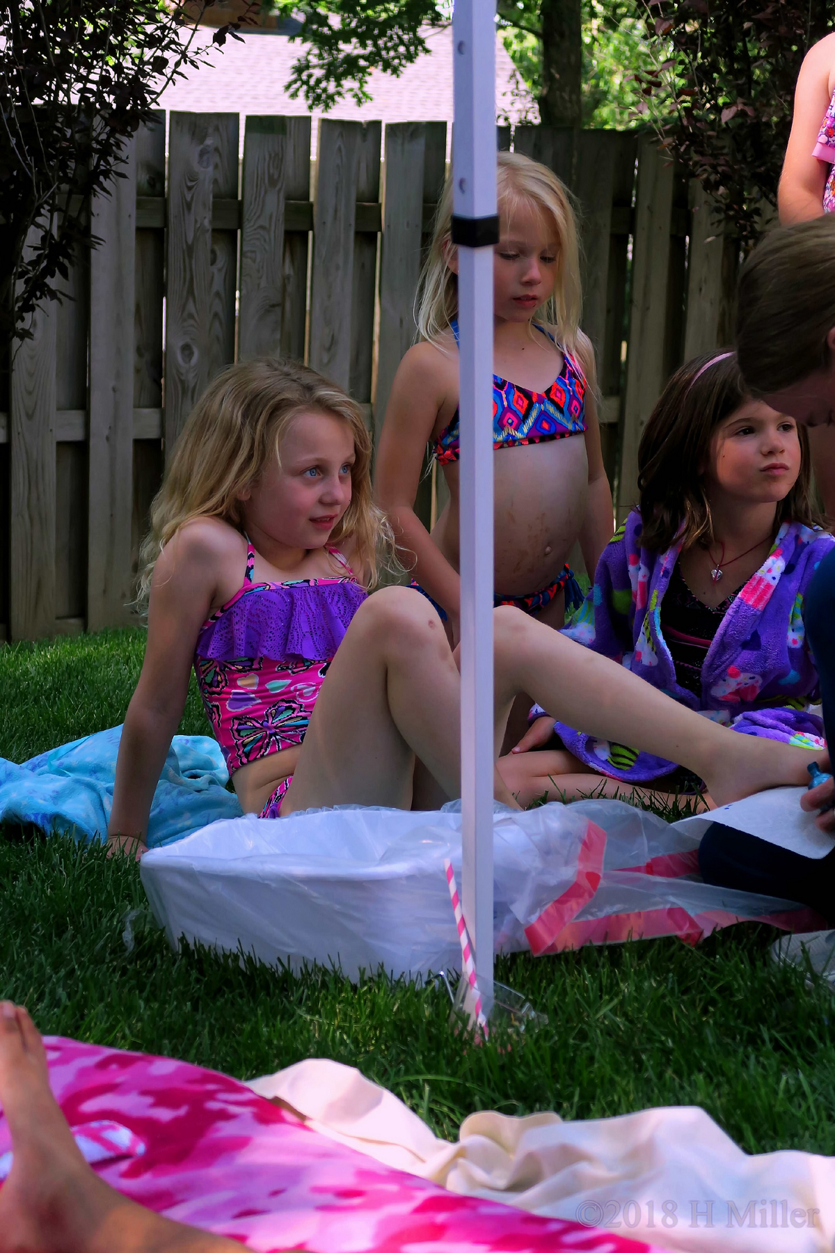 Nail Painting During Kids Manicures At The Spa Party 