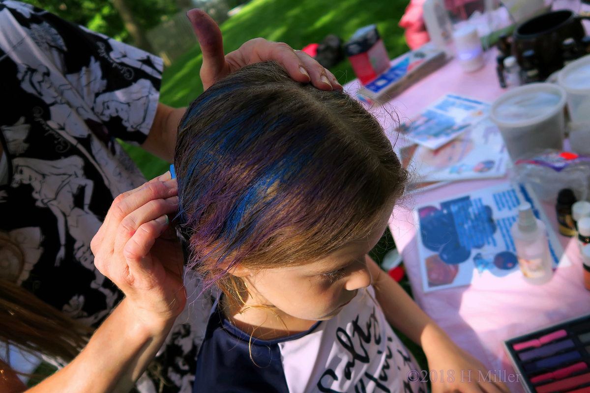 Purple And Blue Temporary Hair Dye Fun 