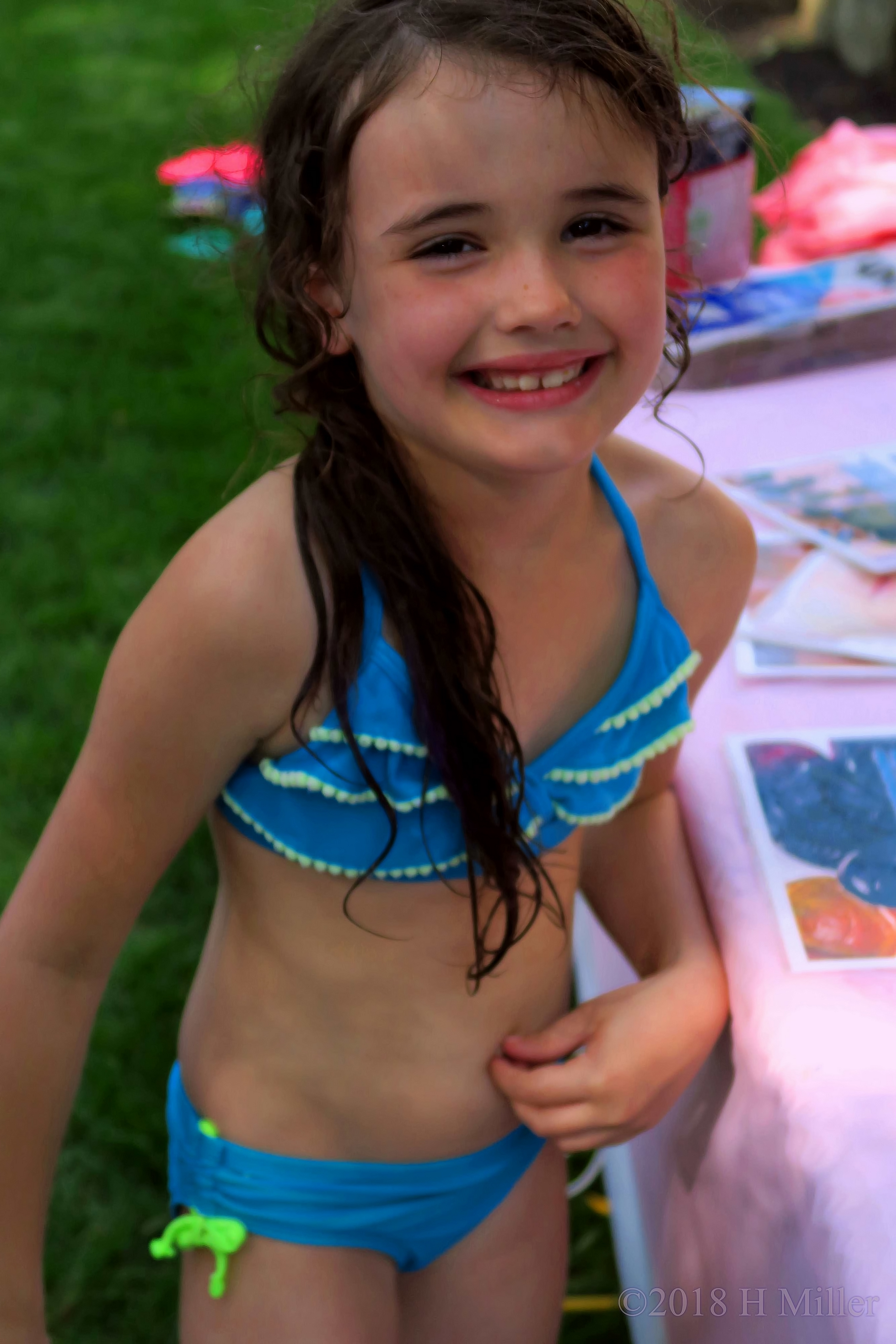 Birthday Girl Smiling And Happy At The Spa. 