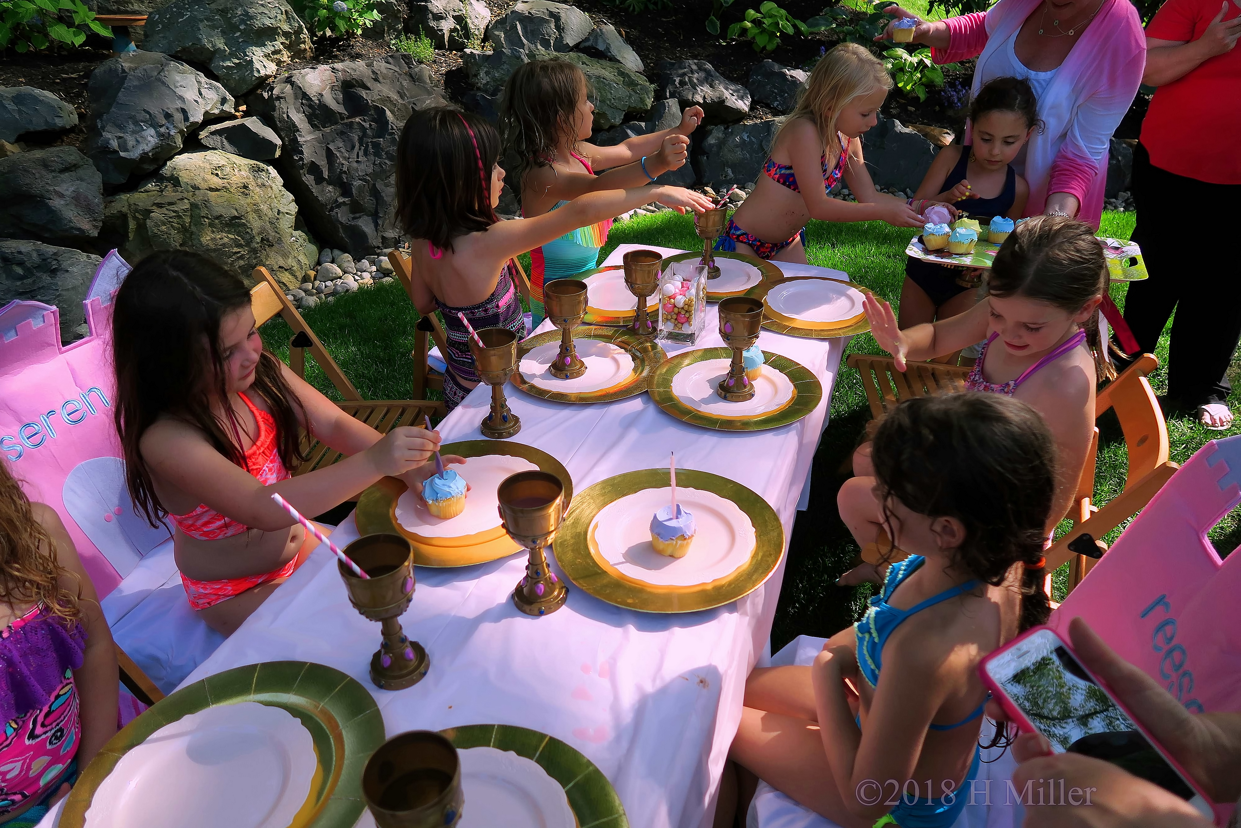 Birthday Girls Eating Birthday Cupcakes At The Spa! Birthday Girls Eating Birthday Cupcakes At The Spa!